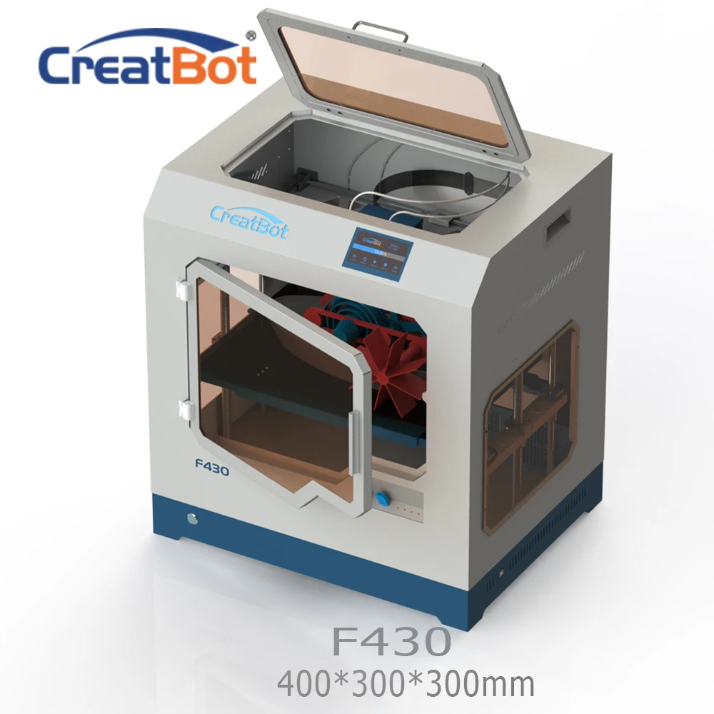  CreatBot PEEK 3D Printer F430 400*300*300MM dual extruder 1.75mm PLA ABS large printing size All Cl
