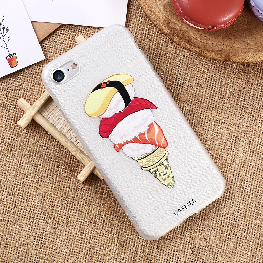 

CASEIER Sushi Phone Case For iPhone 6S 6 7 8 Plus Soft Silicone Cases For iPhone X 7 8 6 6s 5 5S SE Back Cover Capinhas