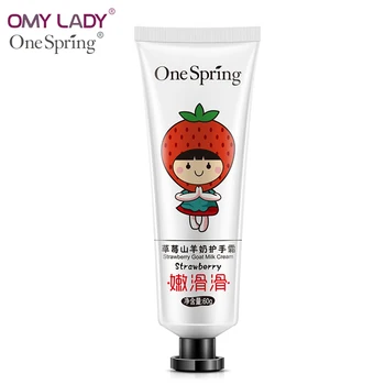 

OMY LADY ONE SPRING strawberry Fruit hand&goat milk natural cream Hand care Filling water moisturizing nourish Hand cream gel