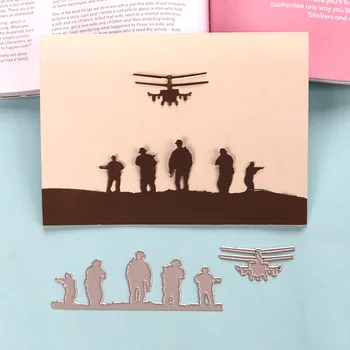 

DUOFEN METAL CUTTING DIES military anti-terrorist counter striker copter stencil DIY Scrapbook Paper Album 2019 new