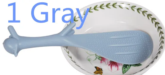 Специальные ковши кухонные инструменты корейские милые модные кухонные принадлежности в форме белки Ковш с антипригарным рисовым веслом ложка для еды - Цвет: 1 Gray