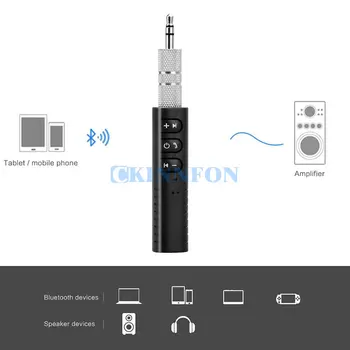 

20Pcs/Lot Portable Bluetooth Audio Receiver Transmitter 3.5mm Jack Handsfree Bluetooth Car Kit Music Adapter