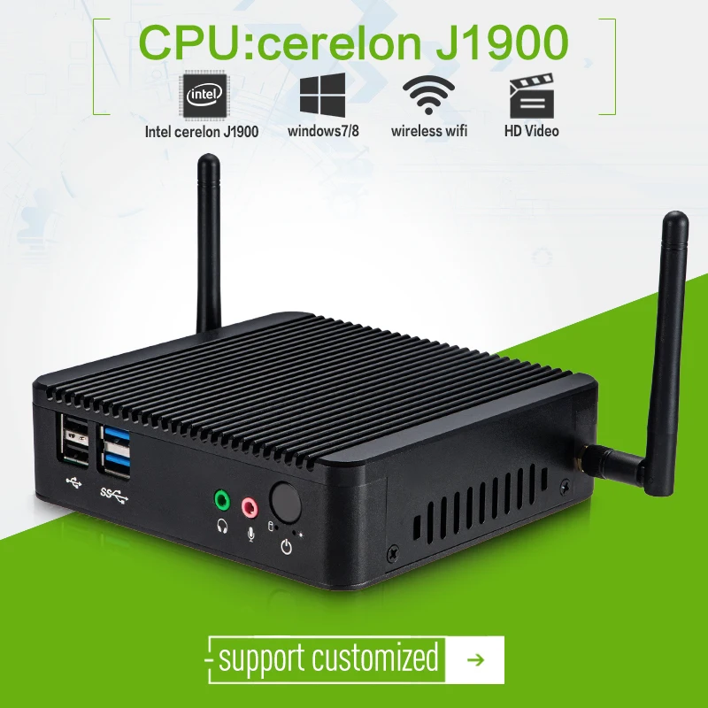 mini gaming pc thin client ssdpc desktop celeron Quad Core J1900 2.0ghz 2G RAM 500G HDD Windows7/8 office computer