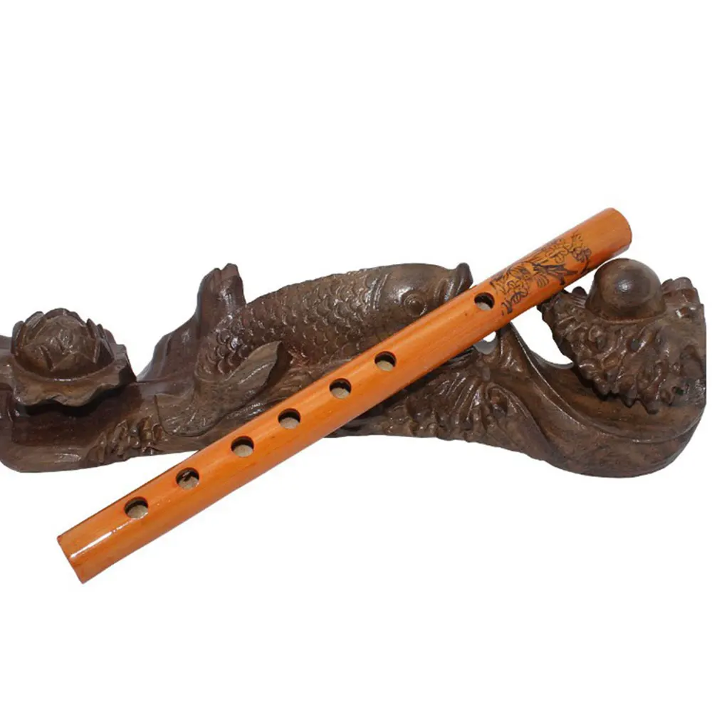 

Bamboo Flute Clarinet Brown 24cm Gift Music Musical Instruments Durable Champagneflute Soprano A Treble Chinese Study Economic