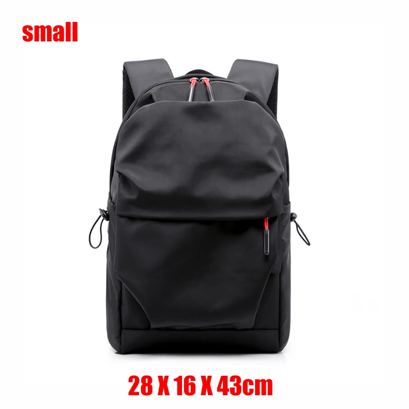 Новинка, водонепроницаемый мужской женский рюкзак, 15,6 дюймов, рюкзак для ноутбука, большая вместительность, красивые рюкзаки, плиссированные повседневные школьные сумки - Цвет: Black Small