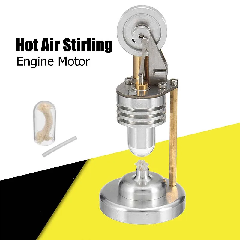 

Micro Hot Air Vertical Stirling Engine Motor Model Electricity Generator School Demonstration Early Learning Model Toys For Kids