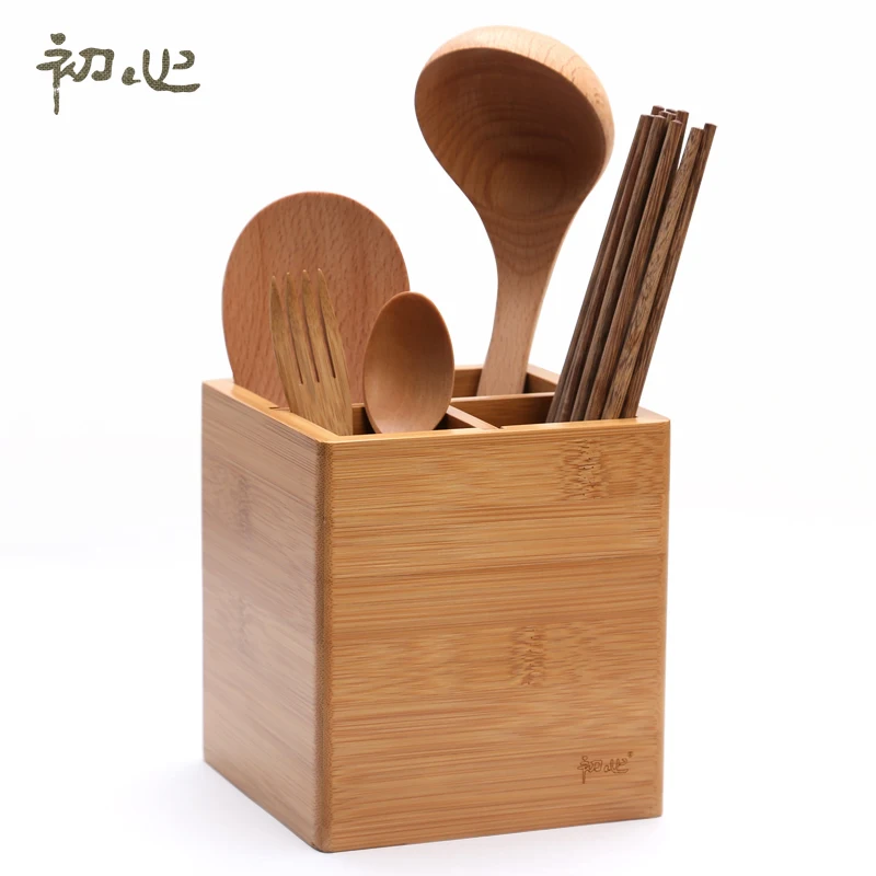 European Style Creative Wooden Chopsticks Spoons Storage Boxes Eco friendly Fashion Wood