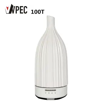 

VVPEC Ultrasonic Air Humidifier Aroma Diffuser Ceramic Real Essential Oil Diffusers With Night Light 100ml for Home gift office