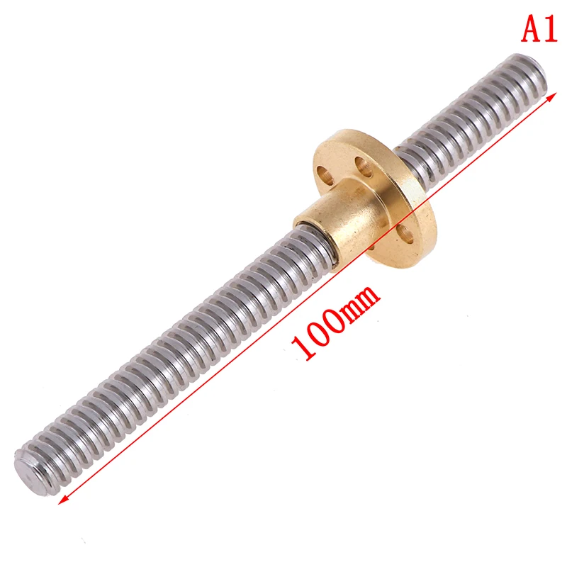 comes with anti backlash nut Su 3D Printer 500mm T8 Trapezoidal Lead Screw Rod 