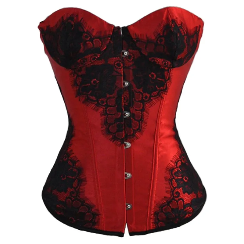 Free Shipping New Sexy lace up back Corset Bustier Top corsets 4 colors