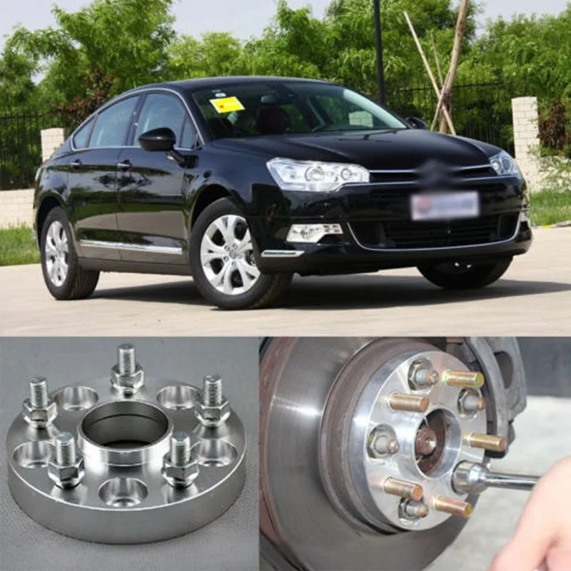 

4pcs New Billet 5 Lug 12*1.5 Studs Wheel Spacers Adapters For Citroen C5 2009-2013
