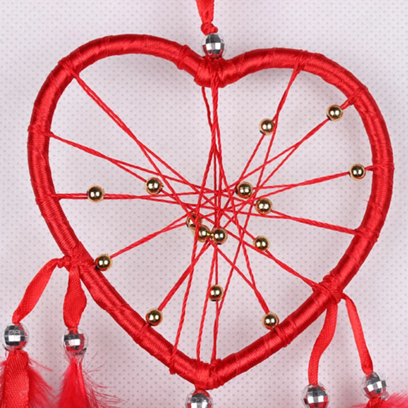 Newest Heart Shaped Dream Catcher Dreamcatcher with Feathers Wall Hanging Home Decor
