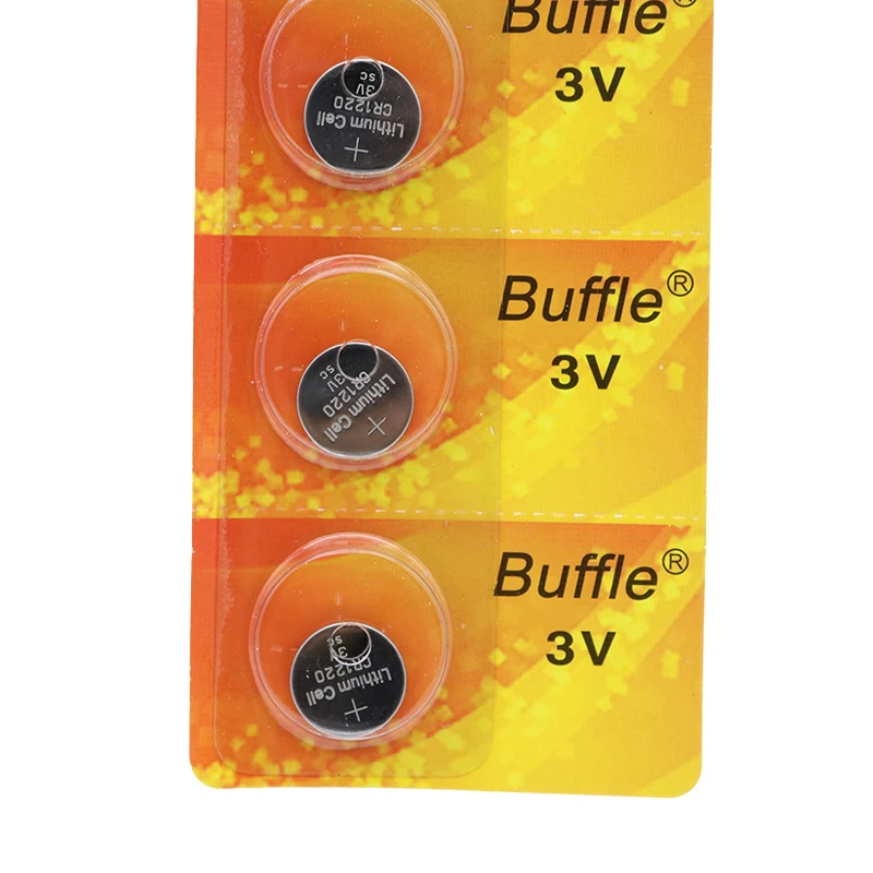 5x Buffle CR1220 3V кнопочные батареи 40mAh DL1220 LM1220 литиевая батарея для цифровой камеры