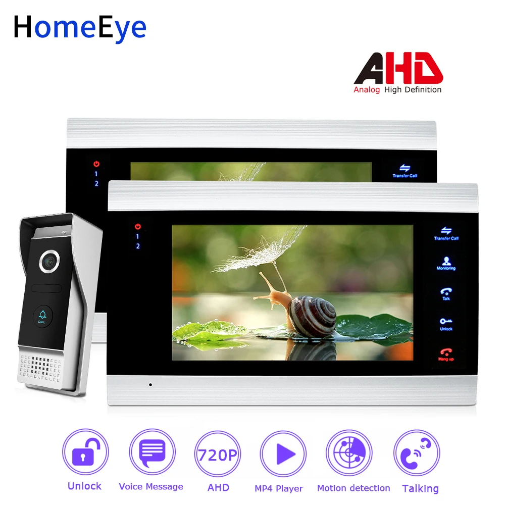 Видеодомофон HomeEye 720P AHD система домашнего контроля доступа с защитой от дождя и