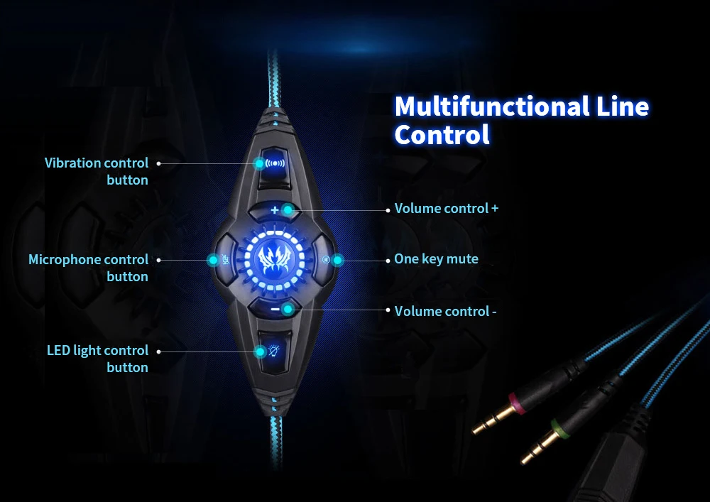 EACH G2000 Gaming Headset Stereo Sound Noise Reduction 2.2m Wired Headphone with Microphone for PC Game