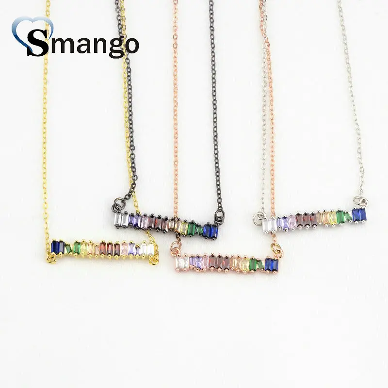 

5Pieces, The Rainbow Series ,Women Fashion The Strip Shape Necklace and Pendant, 4 Colors,Can Wholesale