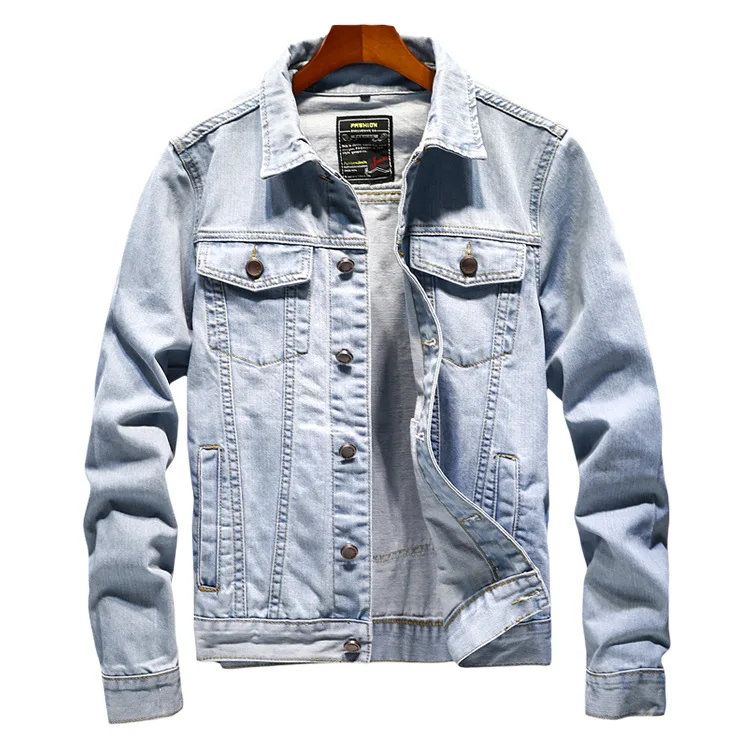 Men Spring Denim Jackets Pink Jean Coats Good Quality Men Cotton Holes ...