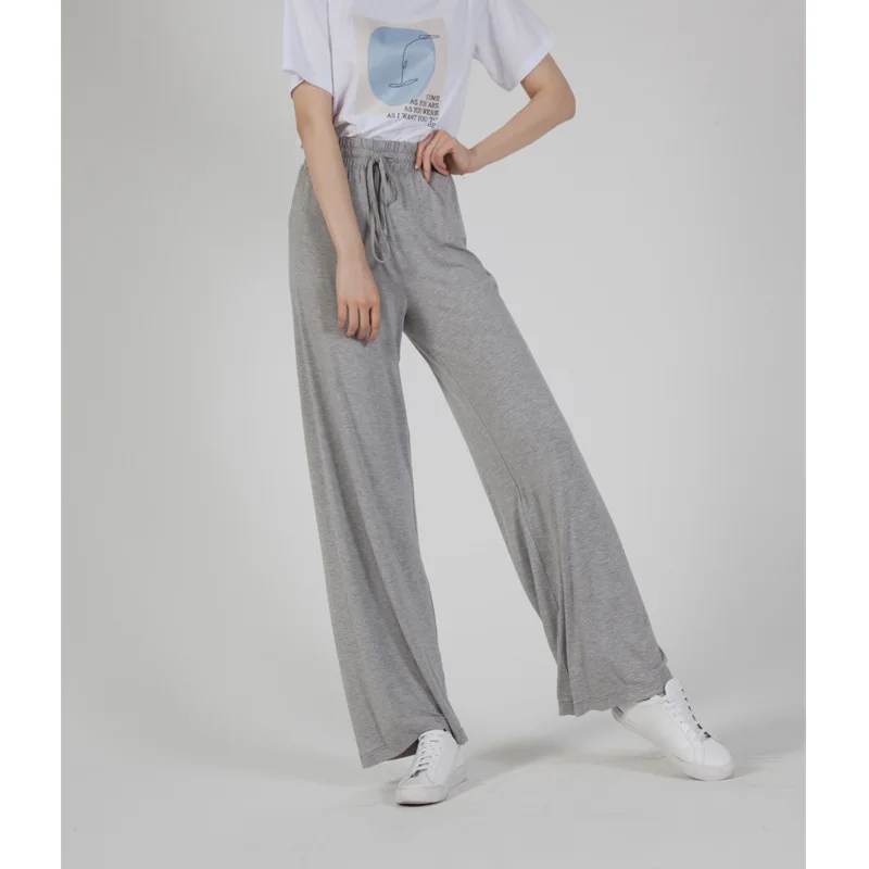 Women's Pants New Modal Cotton Mop-floors Slacks for The Summer of 2019 Straight Mid Flat Full Length Women Pants