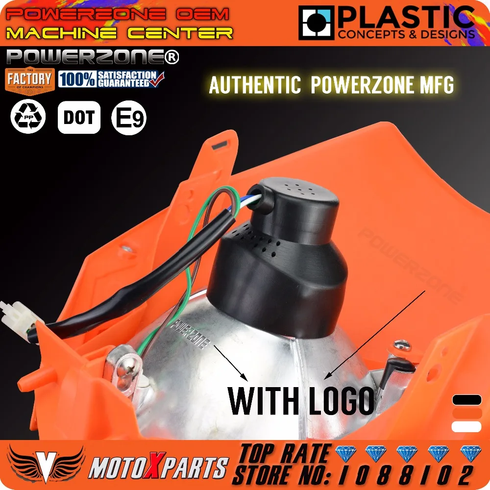 Фара PowerZone для мотоцикла кроссового велосипеда оранжевая фара KTM SX EXC XCF SXF SMR 2015