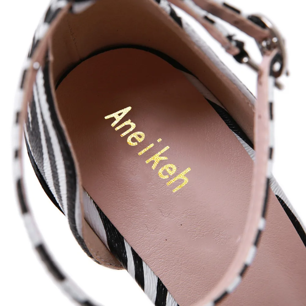 Aneikeh/Модные женские Босоножки на каблуке; туфли-лодочки с открытым носком на шпильке в римском стиле с ремешком на лодыжке; модельные туфли на высоком каблуке 13 см; размер 41, 42