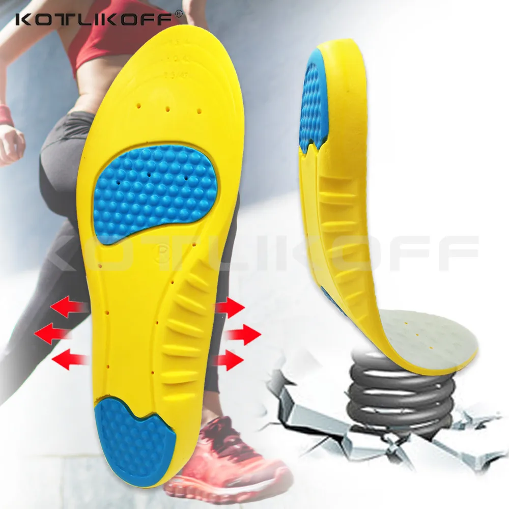 

WINRUOCEN PU Silicone Gel Sports insoles Running Massage Pain Relief Support Shoes Insoles Insert Pads Cushion Basketball
