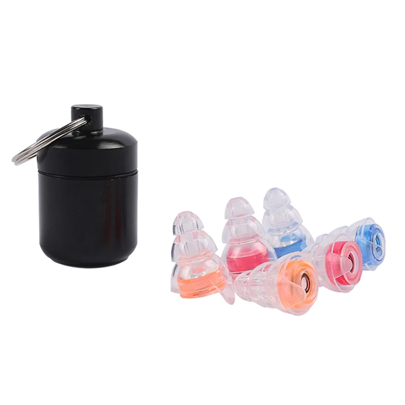 High Fidelity Stadium Reusable Protective Earplugs with Carrying Aluminum Case Noise Filtering Hypoallergenic and Eco-Friendly