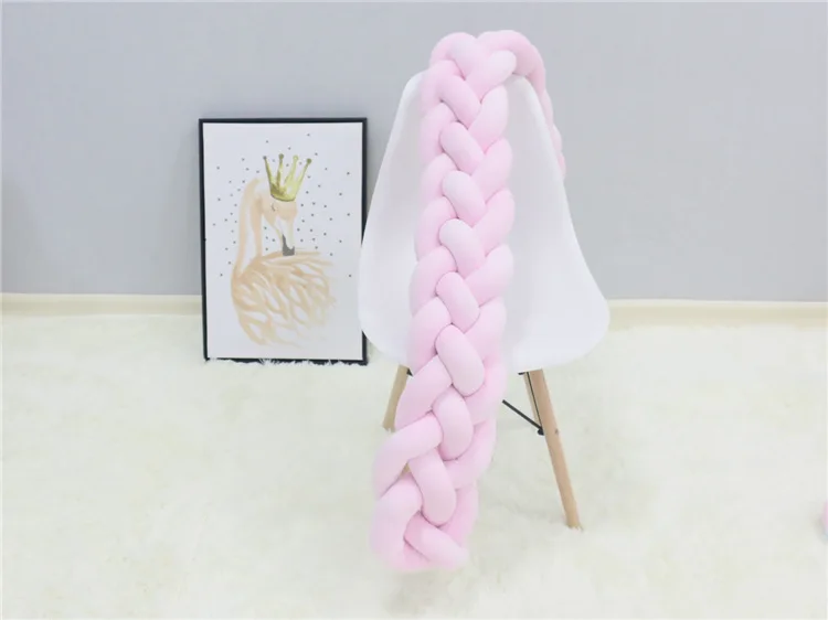 4 Strands Knot Crib bumper Anti-collision Baby Bedding Protection Baby Bed Surrounds Room Decor Baby Pillows Backrest Pillows 16
