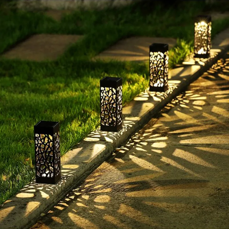 Солнечная садовая дорожка, лампа для садового фонаря, украшение для улицы, дорожка, светильник, беспроводной, водонепроницаемый, ночная светодиодная Солнечная лампа