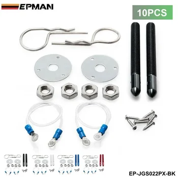 

10Pcs/Lot Universal Racing Epman Sport Hair Pin Style Hood Pin Locking Kit With Lanyard For VW Golf 4 EP-JGS022PX(10PCS)
