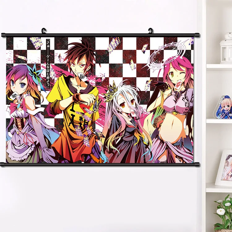 Аниме No Game Life Sora Shiro Zero Shuvi Dola настенный свиток манга настенные подвесные плакаты