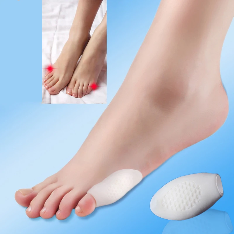 4PCS=2Pairs Toe Corrector Separator Pedicure Tools Orthopedic Bunion Corrector Hallux Valgus Toe Protector Foot Care Silicone
