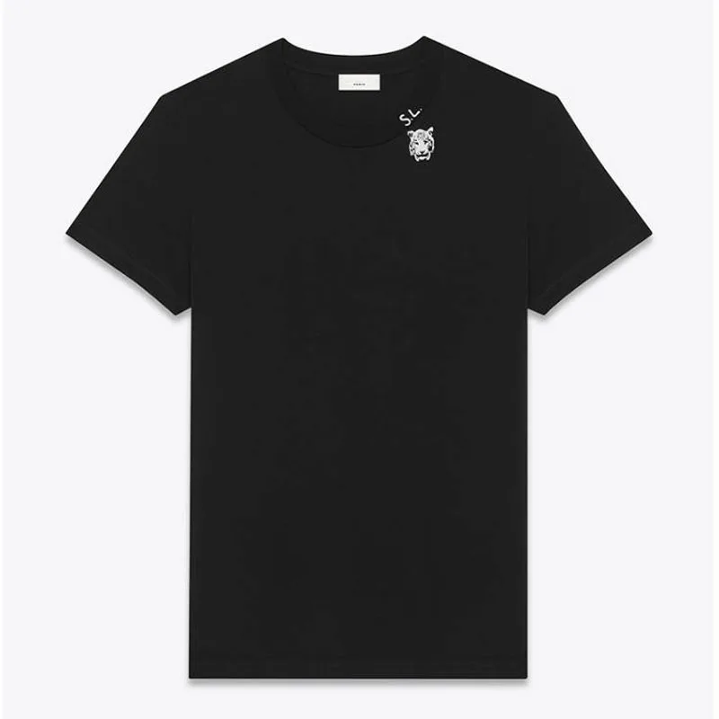 

2019 Summer New Short Sleeve Stars and Peace Dove Letters Love Crab Tiger Vampire Teeth Short Sleeve T-Shirt