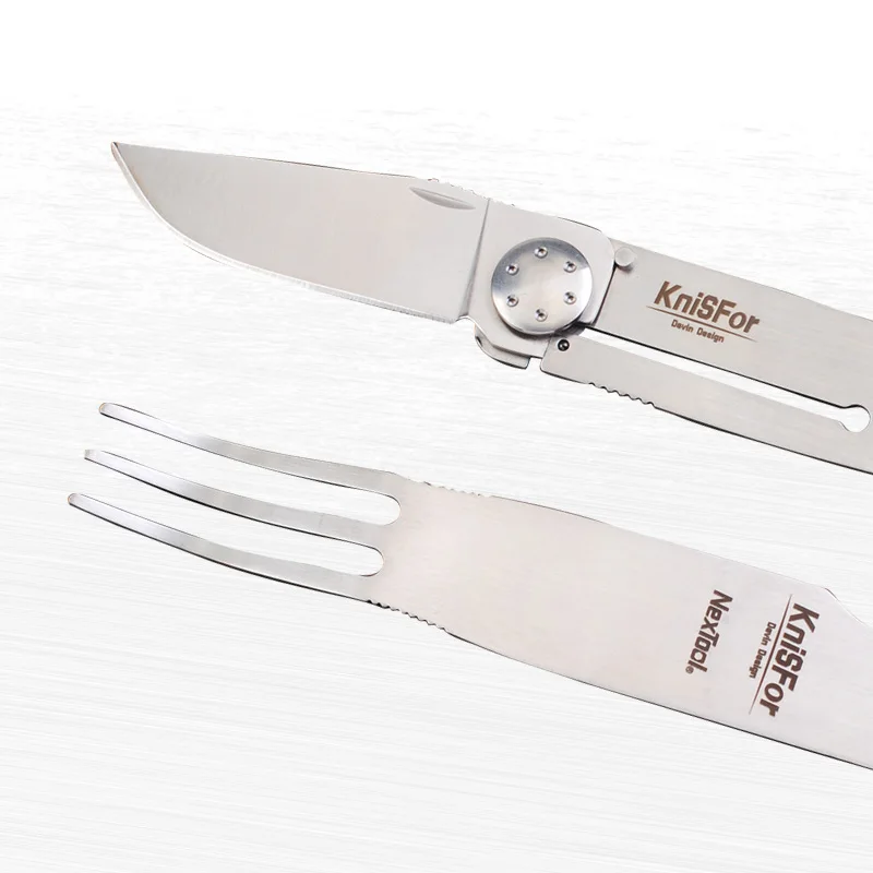 Nextool knisfo3 en 1 plegable al aire libre camping picnic Vajilla alta calidad Acero inoxidable foldingfork y cuchara envío gratuito