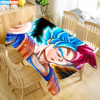 

New Arrival Custom Anime Dragon Ball Z Table Cloth Waterproof Oxford Fabric Rectangular Tablecloth Home Party Tablecloth