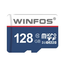 Карта памяти Winfos MicroSD 128 Гб Видео класс 10 высокоскоростная карта памяти 128 Гб 64 ГБ 32 ГБ класс 10 sd-карта для телефонов камеры