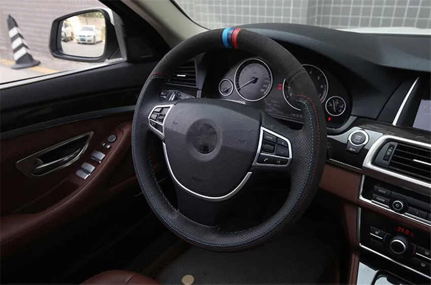 Подходит для BMW F10 5 серии 525i 520i автомобиль 2 шт. левый и правый руль кнопка накладка+ 1 шт. U тип автомобиля Стайлинг стикер ABS