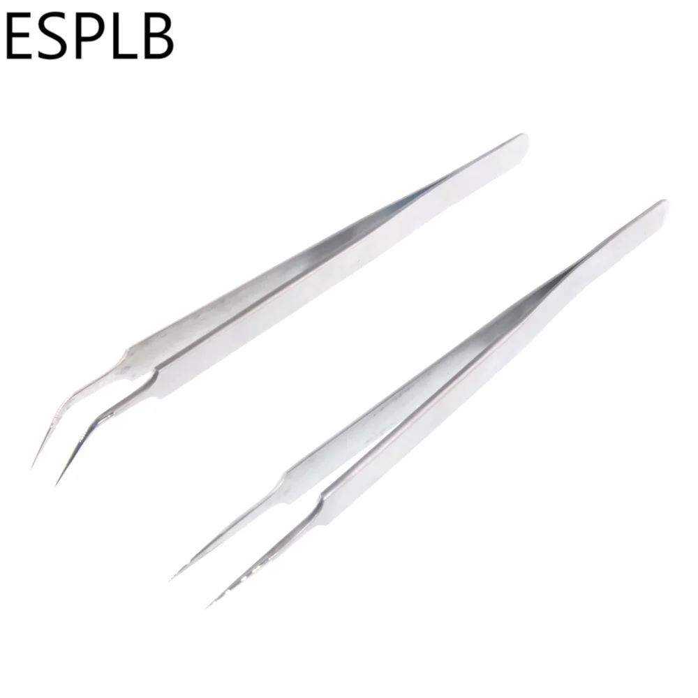160mm Long Ultra Precision Stainless Steel Tweezers Industry Straight