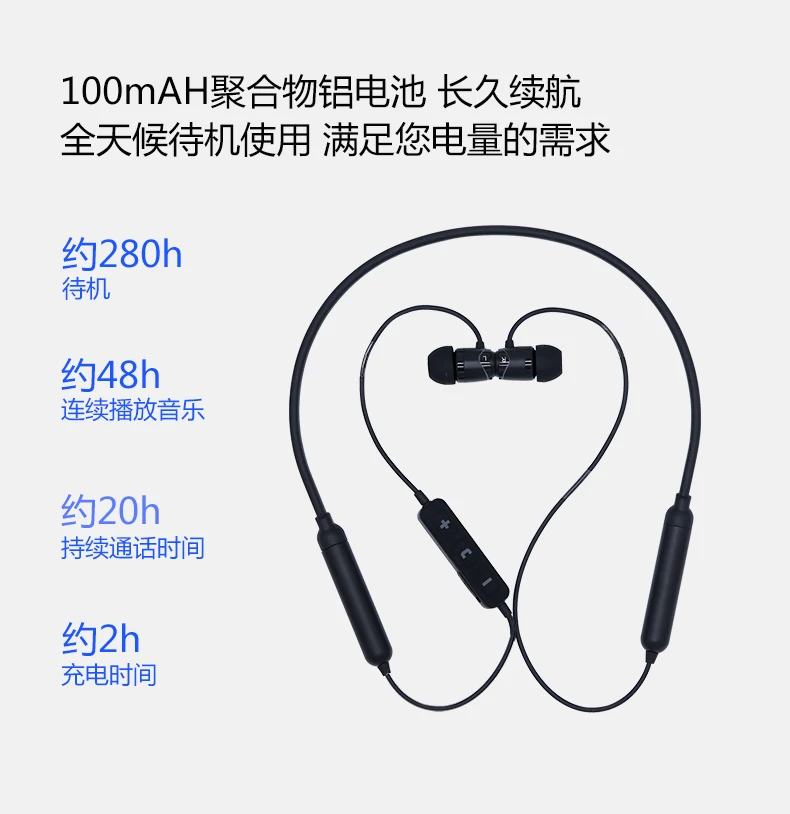 Беспроводные наушники SoundMagic E11BT bluetooth v5.0 спортивные легкие дизайнерские с шейным