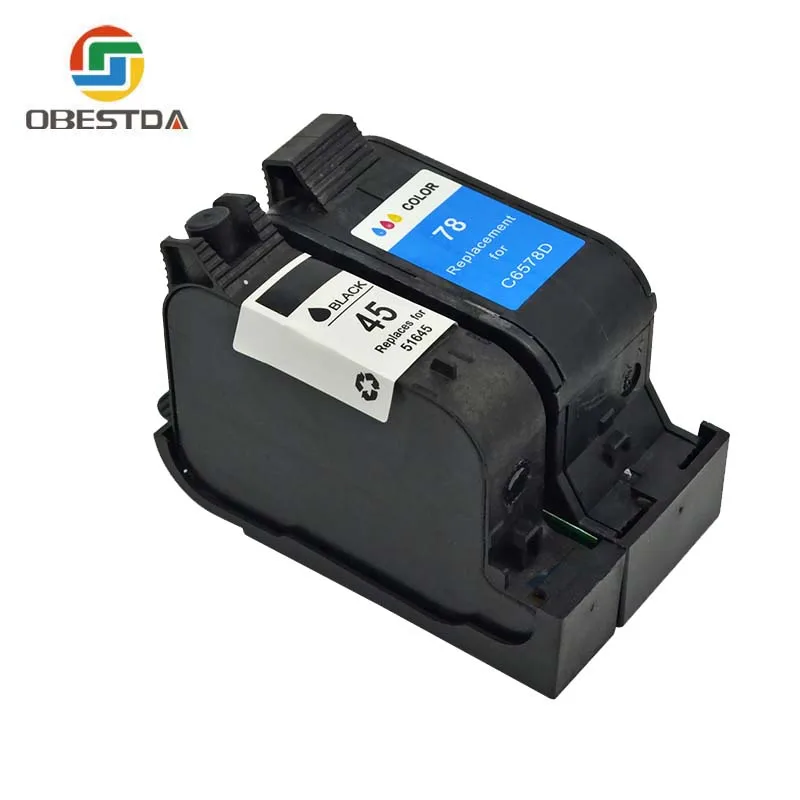 

Obestda Compatible hp 45 78 Refilled ink cartridges for HP45 for hp78 Deskjet 1180C 1280 930 930CM 932C 933C 934C