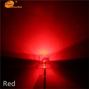 

100pcs LED RED 5MM Flat Top Red Wide Angle Emitting Diodes Urtal Bright Light Bulb Led Lamp 5MM leds Components