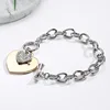 Gold Love Heart Charm Bracelets For Women Accessories Silver Color Link Chain Bileklik Bracelets & Bangles Trendy Jewelry 2022 ► Photo 3/6