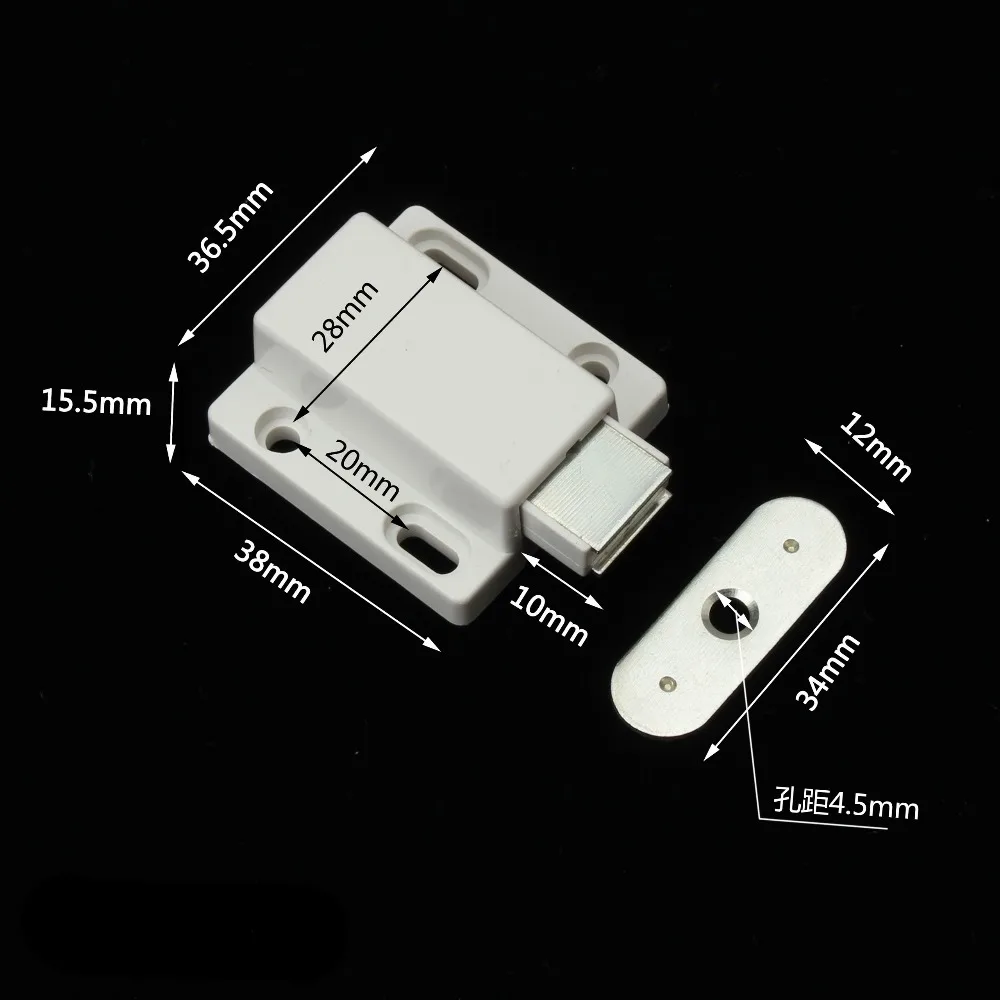 50 шт. X38 Wholesle Нейлон Нажмите, чтобы открыть Магнитная Touch двери шкафа ловит стоп с винты для одной двери