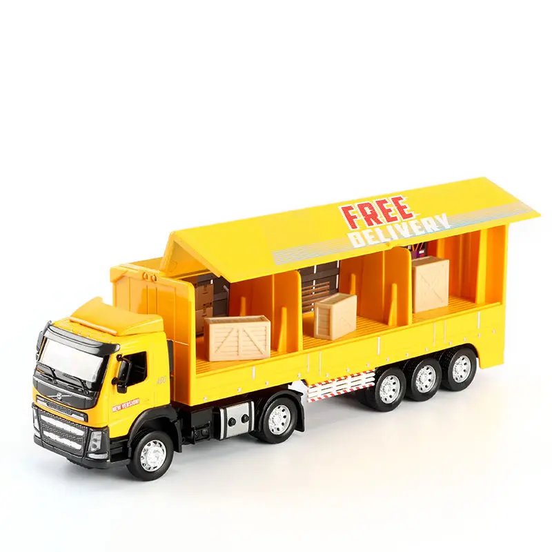 

1:50 Scale/Diecast Model/Volvo Van Truck Car/Engineering Toy Vehicle/Sound & Light/Educational Collection For Children/Gift