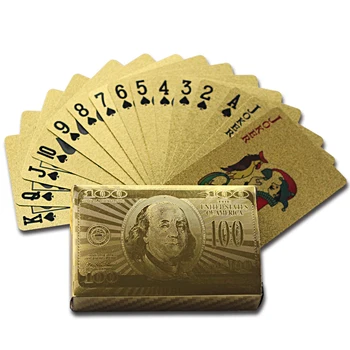 

Waterproof Golden Plastic Playing Cards Collection Poker Cards Creative Gift Standard Playing Cards