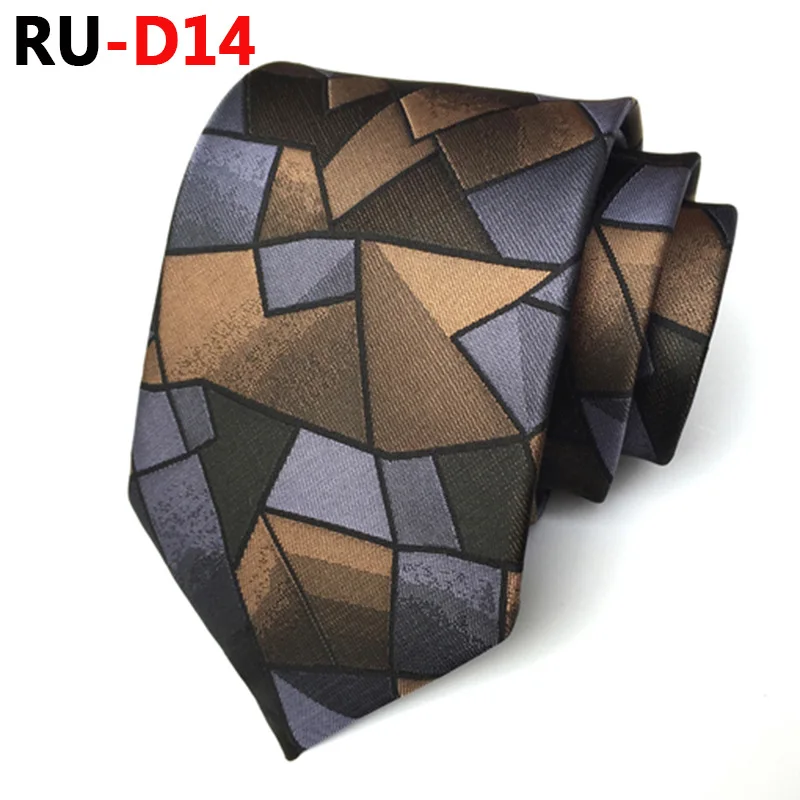 RU-D14 67 цветов, шелковый галстук для мужчин, жаккардовый, 8 см, Модный Цветочный галстук, деловой галстук для свадебной вечеринки, галстук, подарок для Него - Цвет: RU-D14
