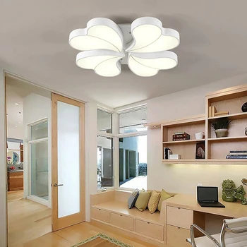 

GETOP Acryl LED Ceiling Lights Heart Shape Petals Romance Stepless Dimming Ceiling Lamp Remote Control Flower Lamps For Room