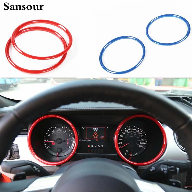 Sansour для Ford Mustang 2015 2016 ABS украшение автомобильной приборной панели круглая отделка