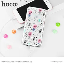HOCO 10000MAH Portable Colorful Floral Printed Battery Mobile External Power Bank 2 USB Battery Charger Mobile Phone charger
