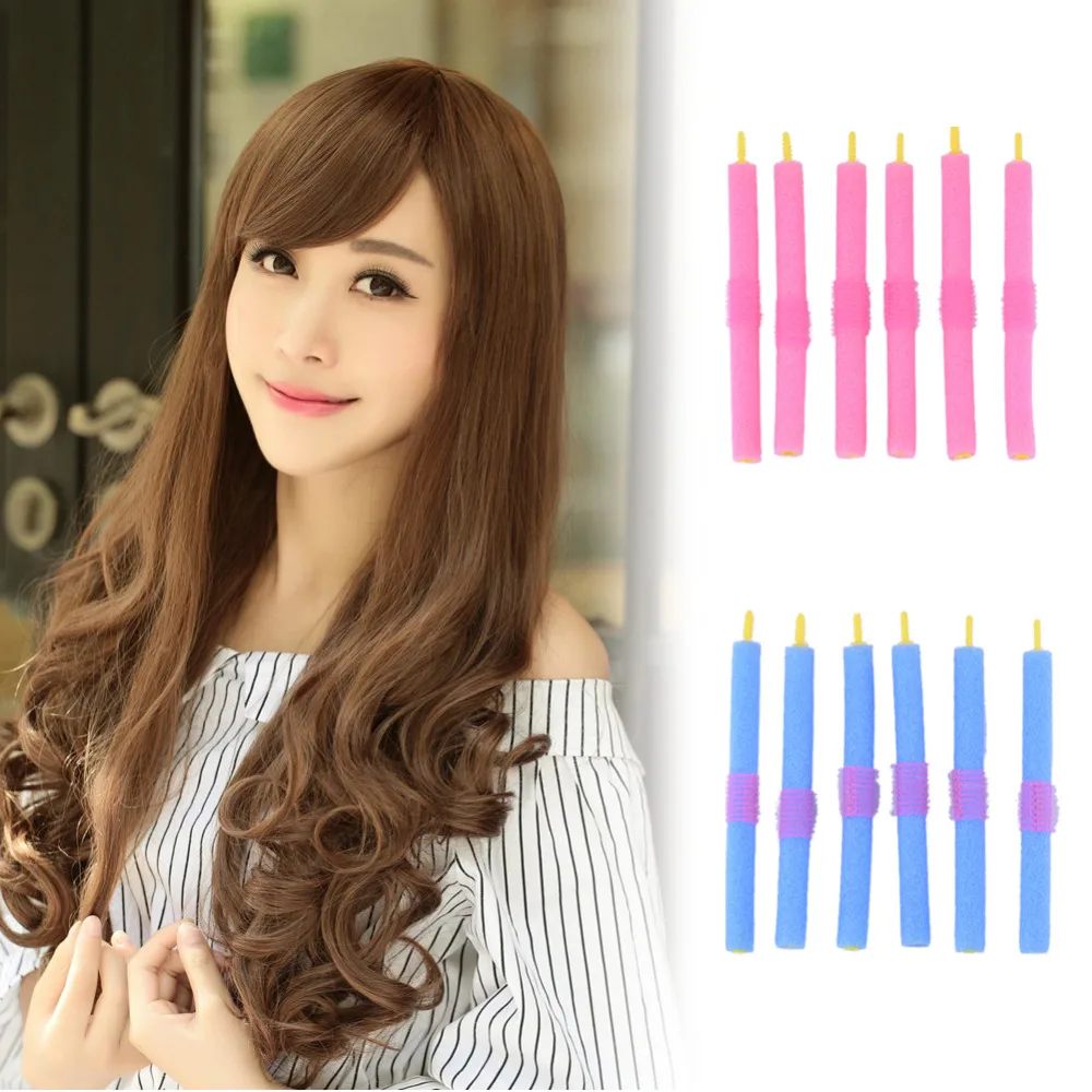 12pcs DIY Modeling Soft Hair Rollers Curlers Foam EPE Bendy Hair