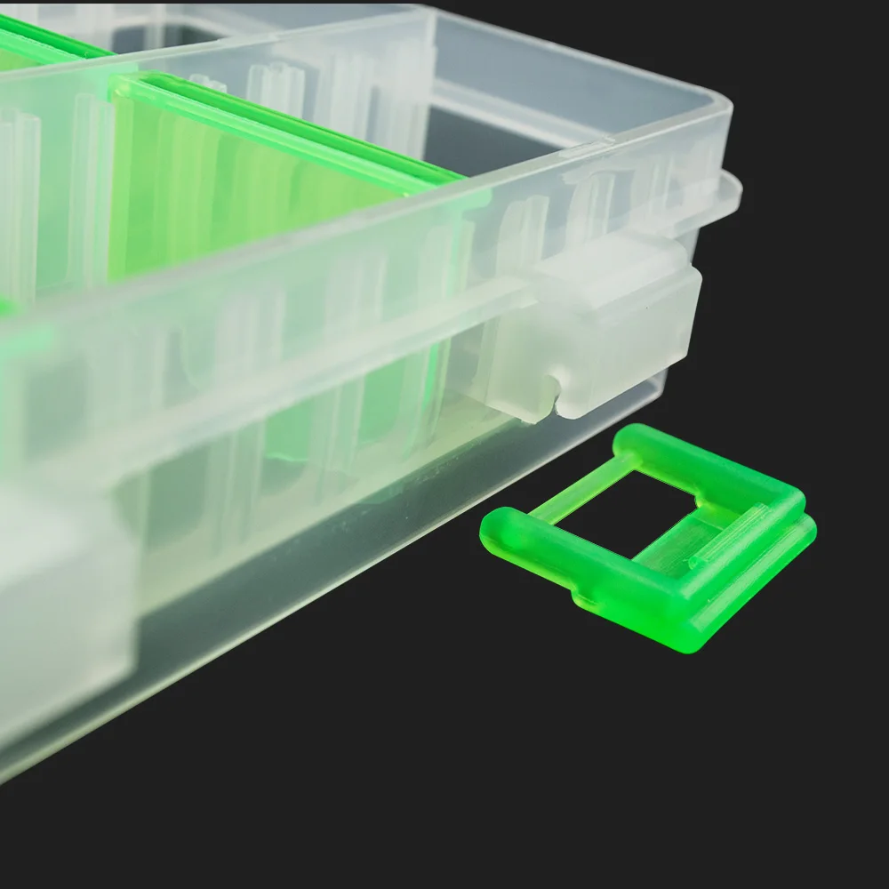 1PC 25.5*18.5*4cm Fishing Tackle Box H328A 16 Compartments Adjustable Storage Box Tool Clear Case For Fishing Lure Bait Pesca